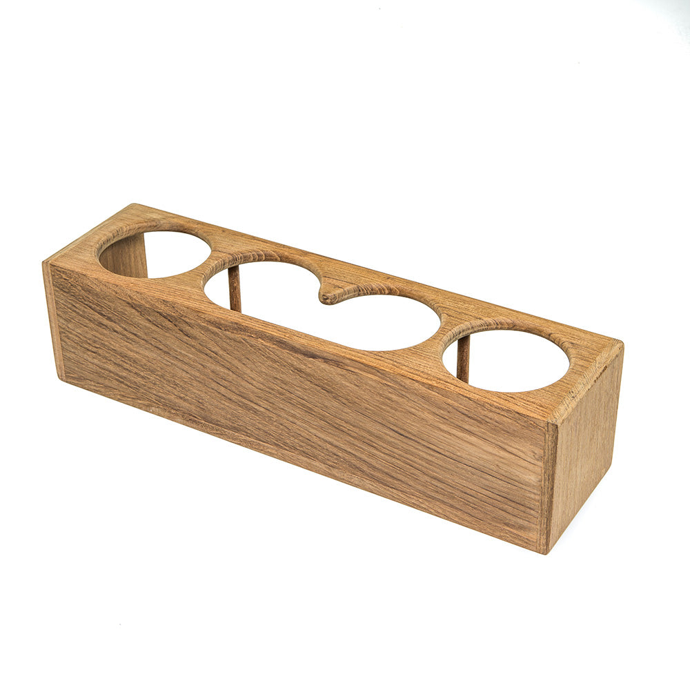 Whitecap Four Drink/Binocular Rack - Teak [62632] - Houseboatparts.com