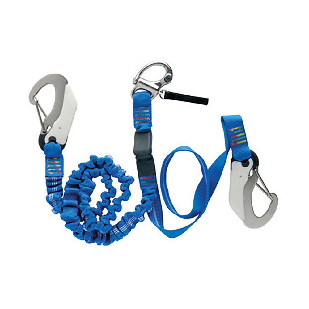 Wichard Double Releasable Elastic Tether Fixed Line w/3 Hooks [07008] - Houseboatparts.com