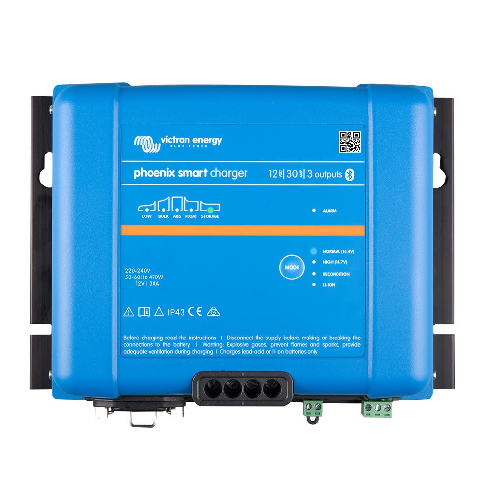 Victron Phoenix Smart IP43 Charger 12/30 (3) 120 - 240VAC Requires 5 - 15P Mains Cord [PSC123053095] - Houseboatparts.com