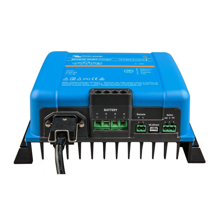 Victron Phoenix Smart IP43 Charger 12/50 (3) 120 - 240VAC Requires 5 - 15P Mains Cord [PSC125053095] - Houseboatparts.com
