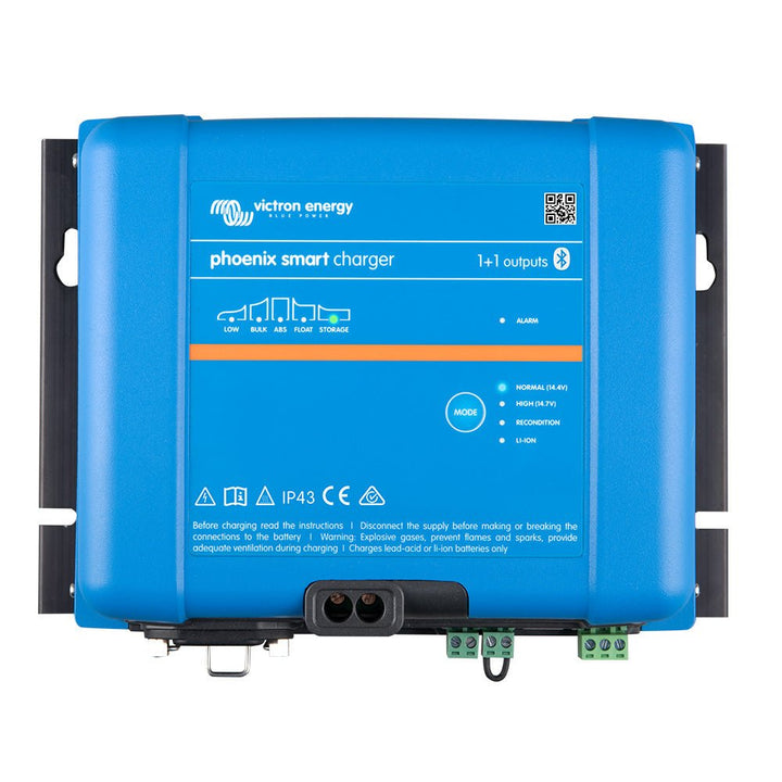 Victron Phoenix Smart IP43 Charger 24/25 (1+1) 120 - 240VAC Requires 5 - 15P Mains Cord [PSC242551095] - Houseboatparts.com