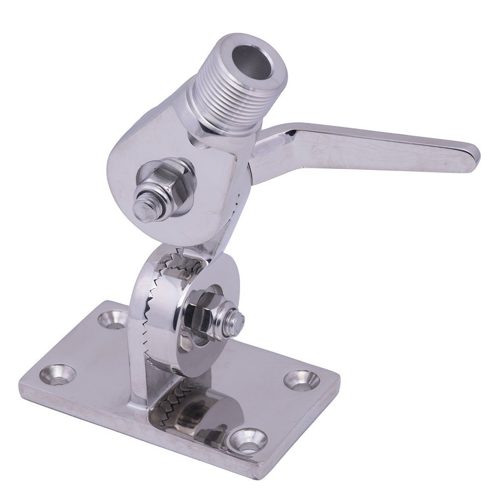 Whitecap Heavy - Duty Ratchet Antenna Mount - 316 Stainless Steel [S - 1802BC] - Houseboatparts.com
