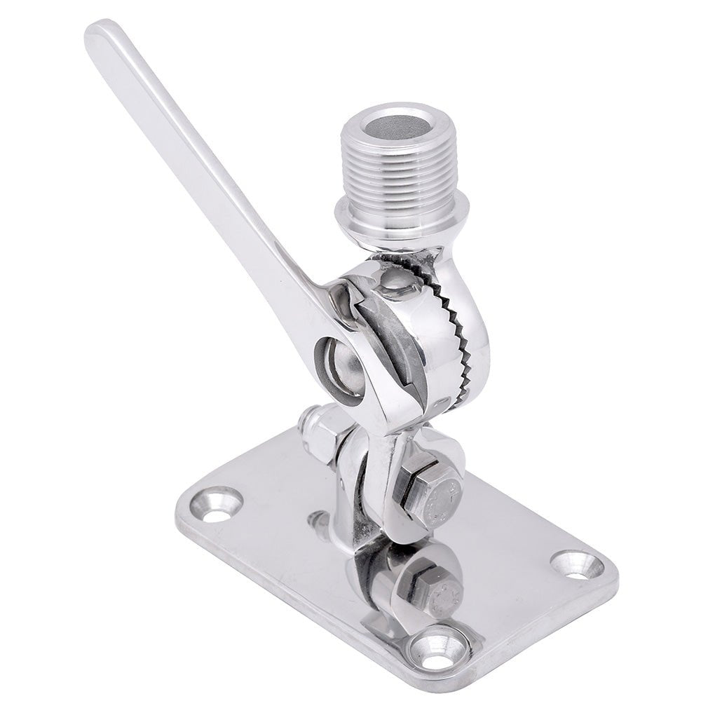 Whitecap Ratchet Antenna Mount - 316 Stainless Steel [S - 1802C] - Houseboatparts.com