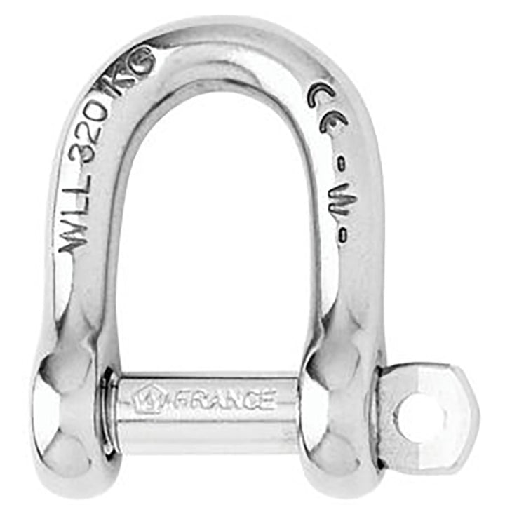 Wichard Not Self - Locking D Shackle - 14mm Diameter - 9/16" [01207] - Houseboatparts.com