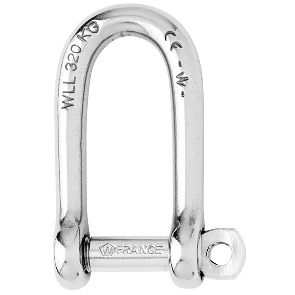 Wichard Self - Locking Long D Shackle - 10mm Diameter - 13/32" [01215] - Houseboatparts.com