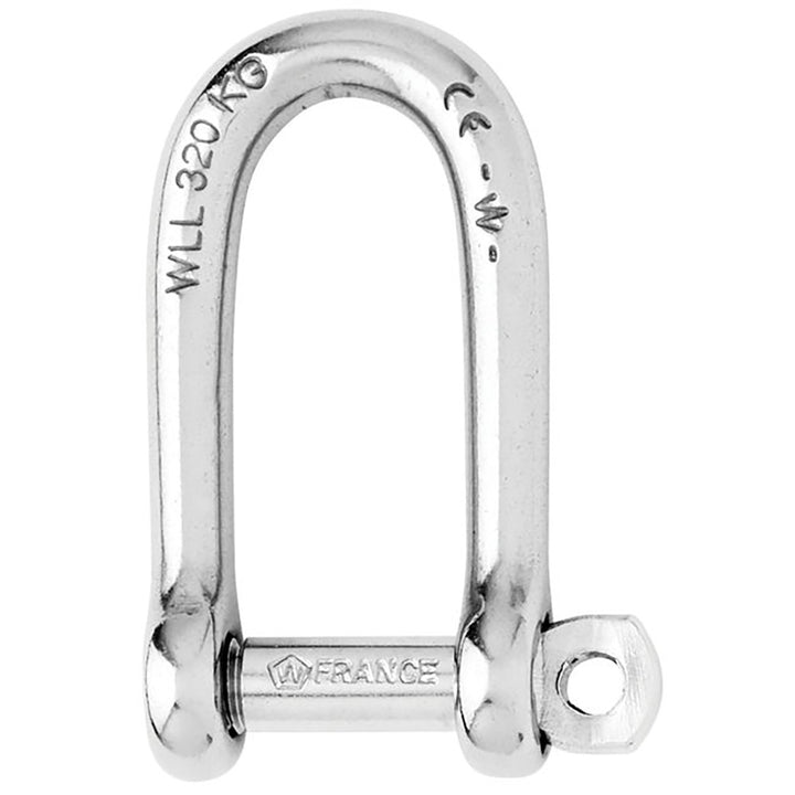 Wichard Self - Locking Long D Shackle - 10mm Diameter - 13/32" [01215] - Houseboatparts.com