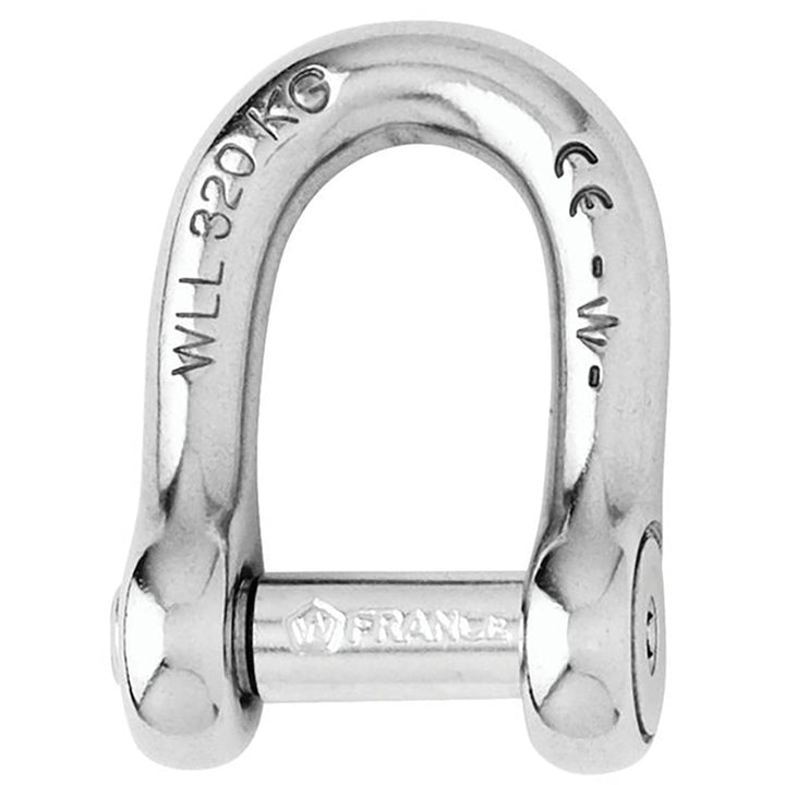 Wichard Self - Locking Allen Head Pin D Shackle - 8mm Diameter - 5/16" [01304] - Houseboatparts.com