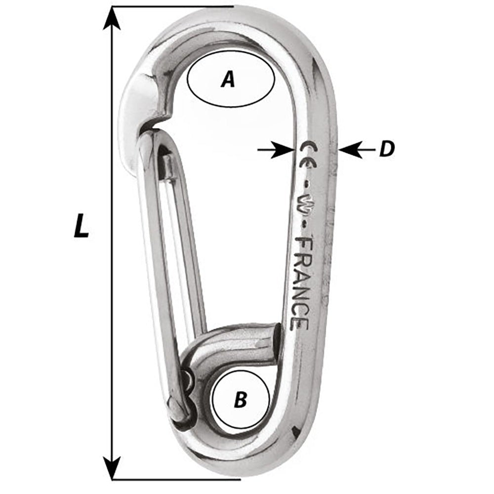 Wichard Symmetric Carbin Hook - 120mm Length - 15/32" [02317] - Houseboatparts.com