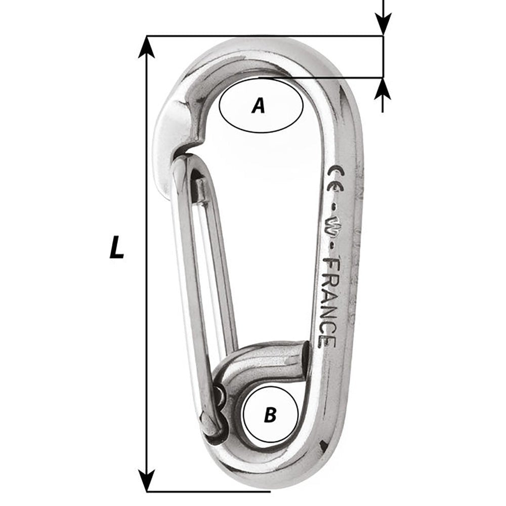 Wichard Symmetric Carbin Hook - 120mm Length - 15/32" [02317] - Houseboatparts.com