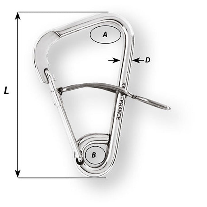 Wichard Automatic Mooring Hook - 170mm Length - 6 - 11/16" [02329] - Houseboatparts.com