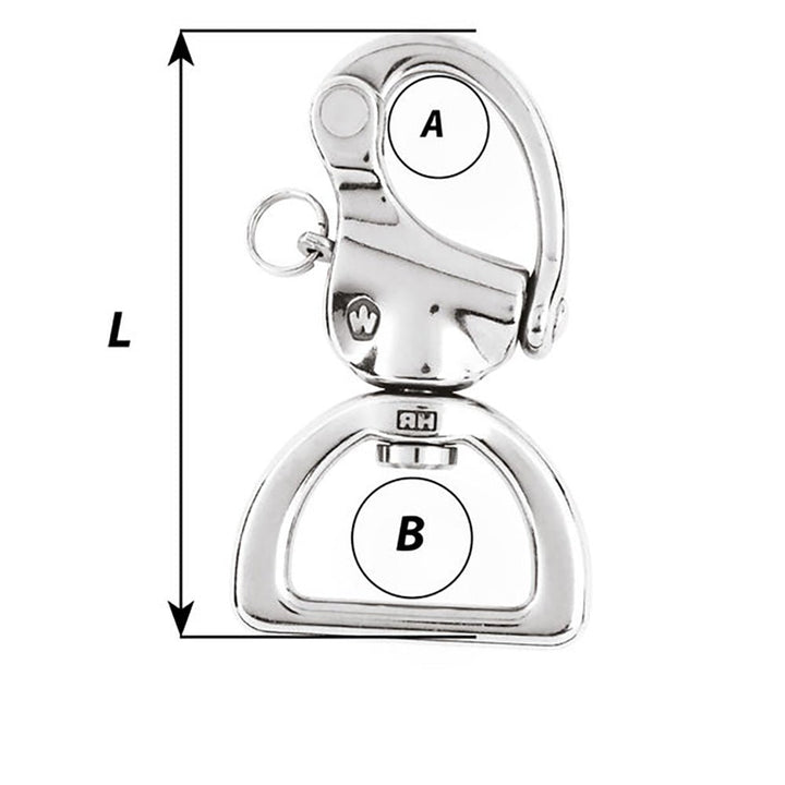 Wichard HR Snap Shackle Webbing Swivel - 100mm Length - 3 - 15/16" [02376] - Houseboatparts.com
