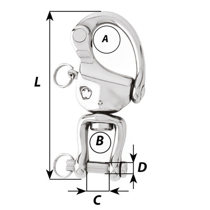 Wichard HR Snap Shackle With Clevis Pin Swivel - 120mm Length - 4 - 23/32" [02478] - Houseboatparts.com