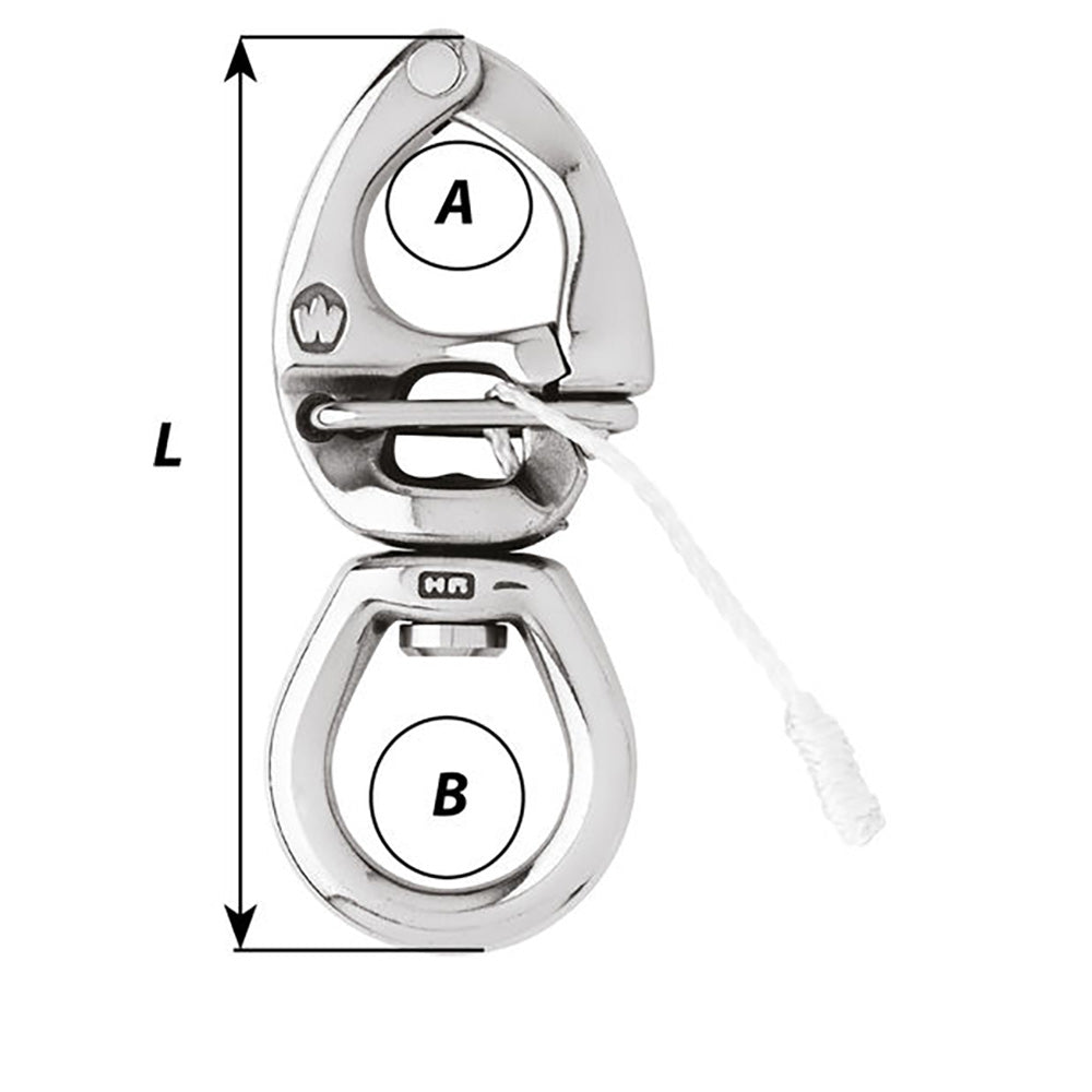 Wichard HR Quick Release Snap Shackle With Large Bail - 160mm Length - 6 - 19/64" [02778] - Houseboatparts.com