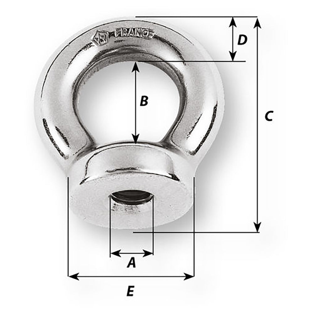 Wichard 12mm Eye Nut - Thread M14 x 200mm [06367] - Houseboatparts.com