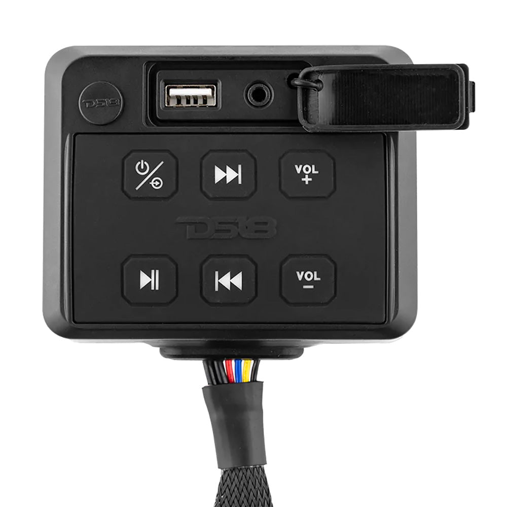 DS18 HYDRO Square Marine Waterproof Audio Receiver w/Aux Input, Bluetooth, USB Universal Pod [ENSBTRC-SQ] - Houseboatparts.com