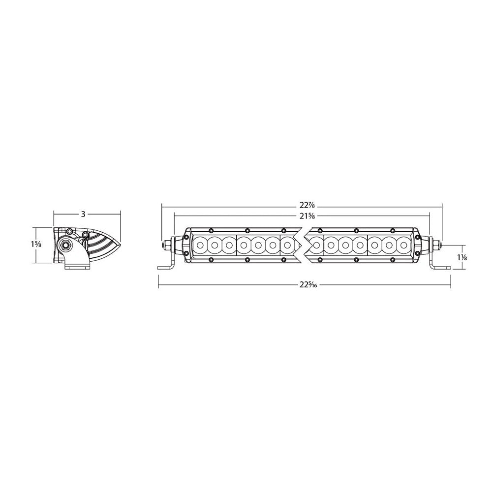 RIGID Industries SR Series 20" Spot w/Amber Pro Lens [922314] - Houseboatparts.com