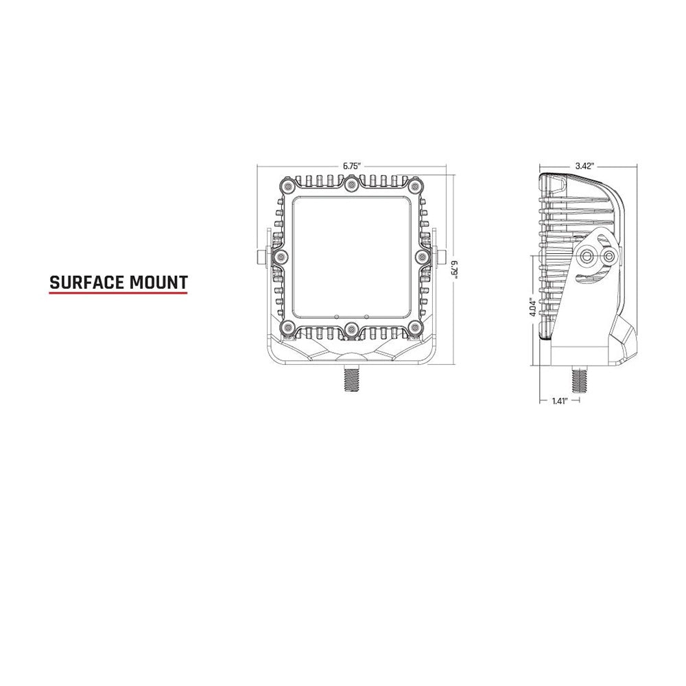 RIGID Industries Q-Series Spot w/Amber Pro Lens [244293] - Houseboatparts.com